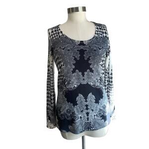 Cache Scoop Neck Long Sleeve Lightweight Sweater Size M